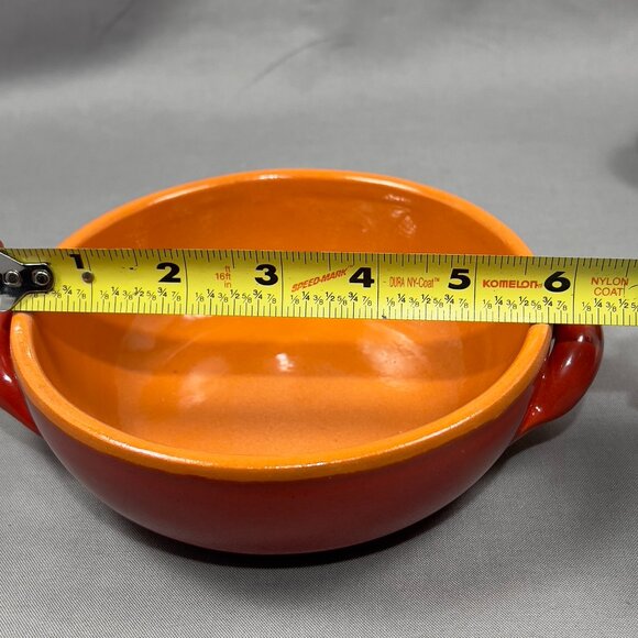 De Silva Earthenware Terracotta Pottery Glazed Green Casserole Chili Bowl Italy - Picture 13 of 13